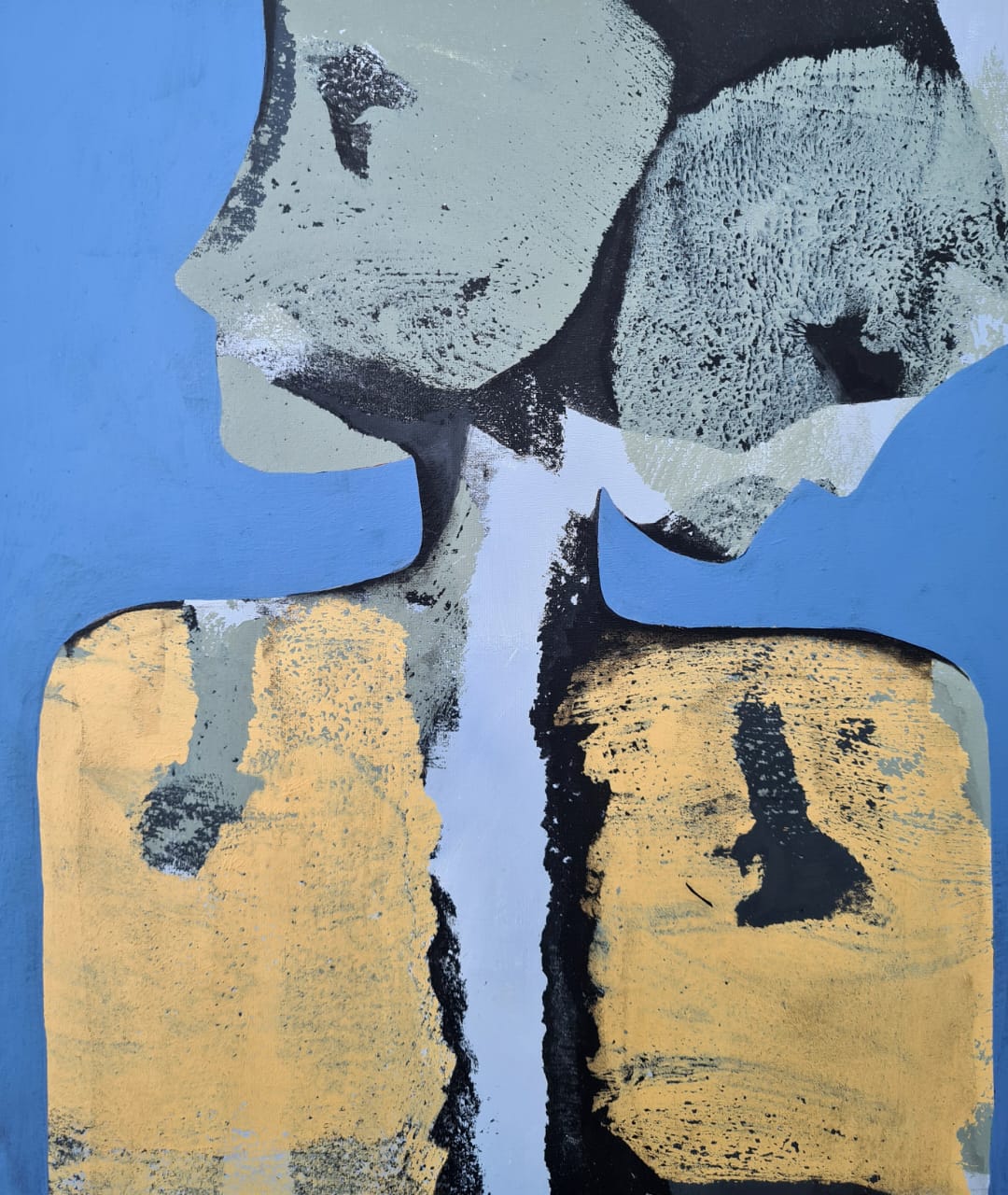 Recto-verso, acrylique sur toile, 32x38 cm